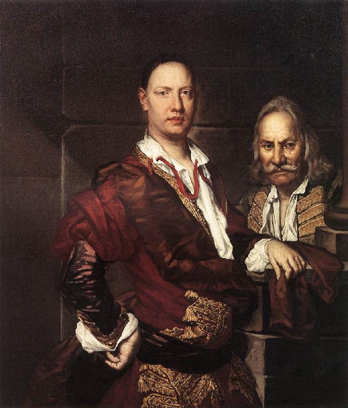 GHISLANDI, Vittore Portrait of Giovanni Secco Suardo and his Servant  fgh oil painting picture